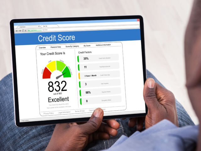 Online,Credit,Score,Check,Using,Tablet,Computer
